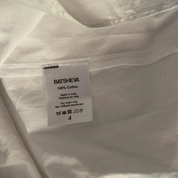 NWOT Batsheva Katja Dress White Broderie Anglaise Size 4 - Picture 4 of 6